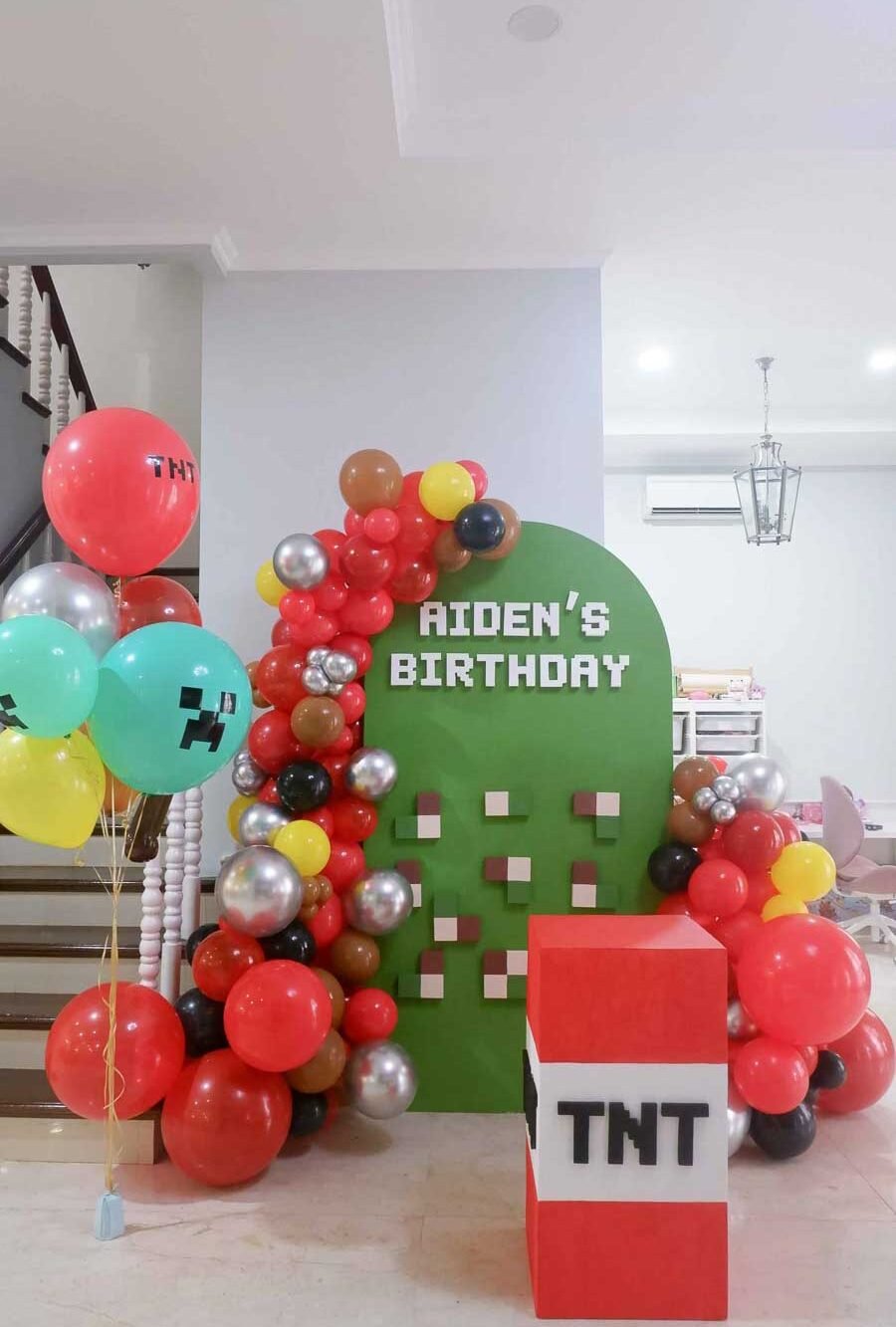 Mine craft themed decoration