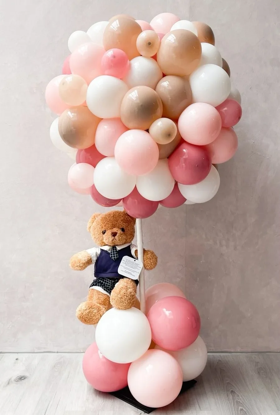 Standing Hot Air Balloon With Teddy Bear