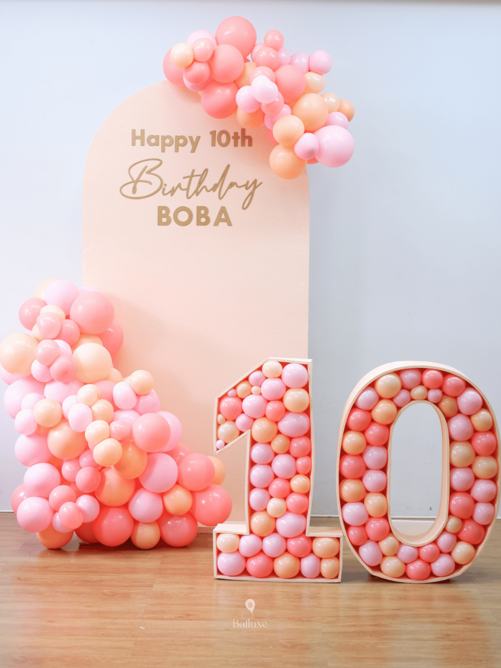 Simple Backdrop with mozaic number  (Backdrop + 2 pcs mozaic number)