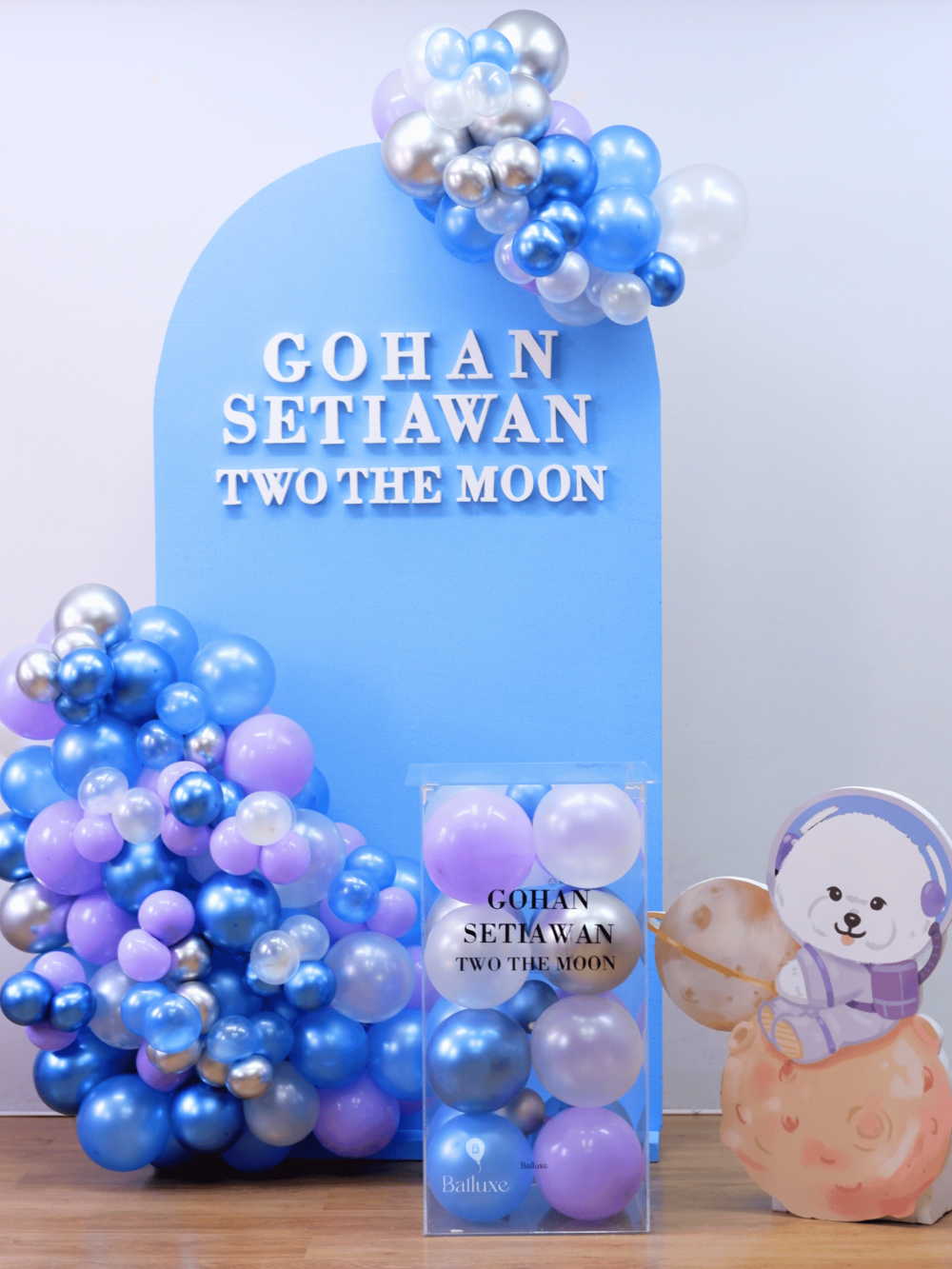 Party Backdrop (Backdrop + 1 pcs printed character + cake table)