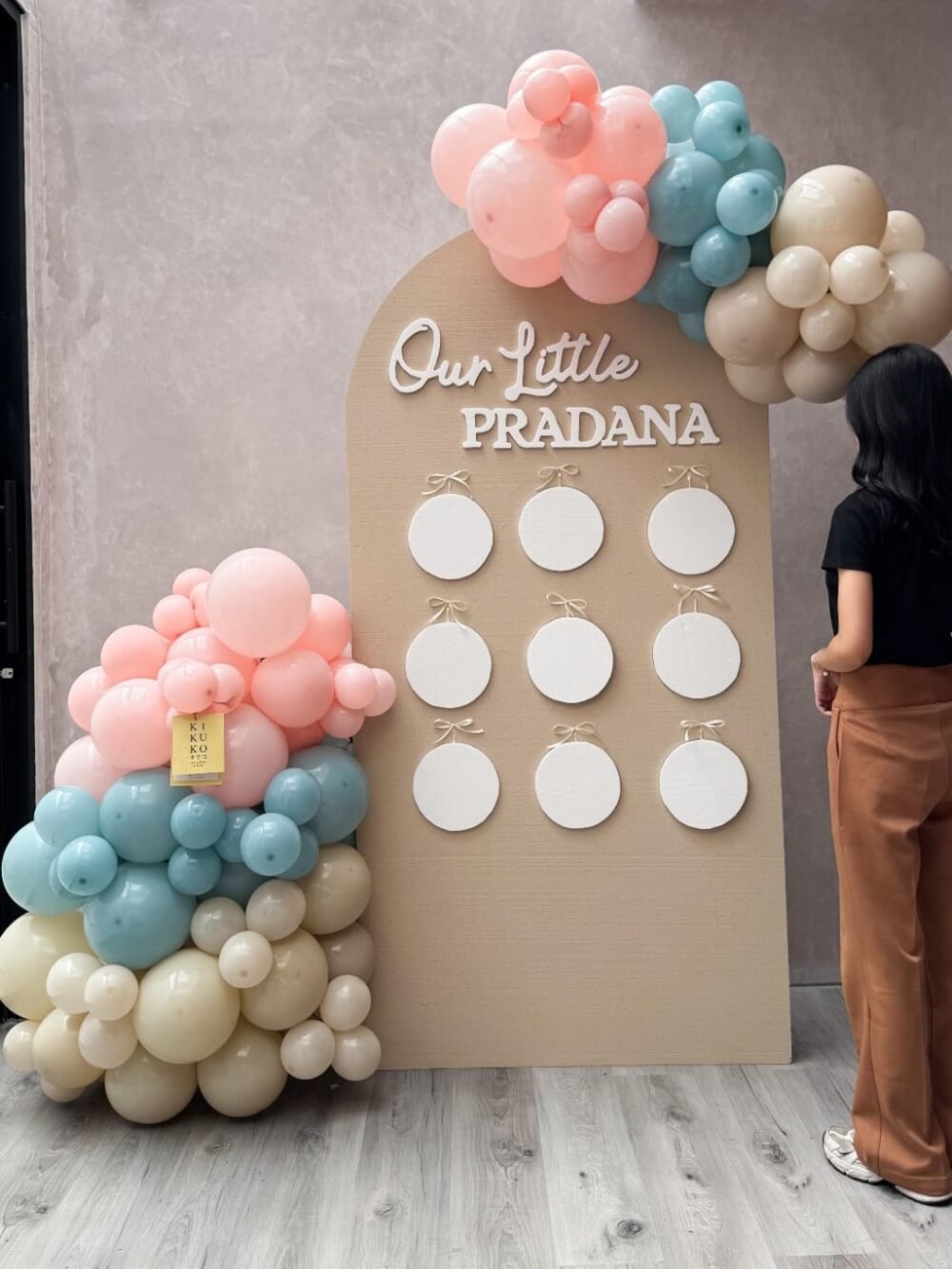 Backdrop Tic Tac Toe Gender Reveal